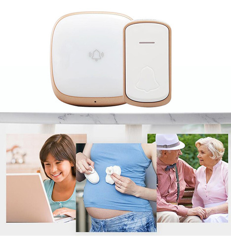 Timbre Inalámbrico Impermeable Kit De Timbre De Puerta De