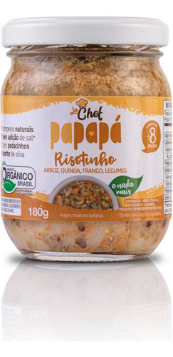 Risotinho Orgânico Papapá Arroz Quinoa Frango Legumes 180g