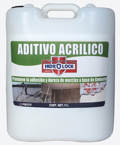 Hidrolock Aditivo Acrílico T-19lt Color Blanco