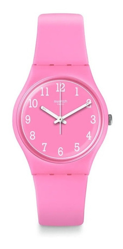 Reloj Swatch Pinkway Gp156 Con Correa De Caucho Para Damas