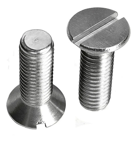 Parafuso Máquina Chata Inoxidavel 1/4 X 1/2 Inox 15 Peças