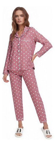 Conjunto De Pijama Para Mujer Manga Larga Ropa De Dormir
