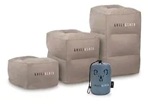 Comprar Koala Kloud - Reposapiés De Viaje De 3 Alturas, Almohada Inflable Gris, Reposapiés De Avión Para Vuelos, Reposapiés De Asiento De Coche, Cama De Avión Para Niños Pequeños, Accesorios De Viaje Para