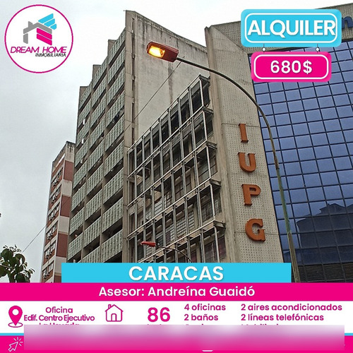 Oficina En Alquiler Edif Centro Ejecutivo, La Hoyada, Caracas.