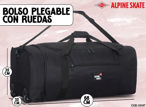 Bolso Viaje Grande Plegable Con Ruedas Reforzado Liviano