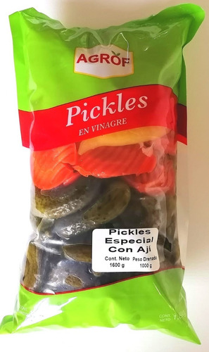 Pickle Especial Con Aji Oro, De Agrof, Bolsa De 1 Kilo 