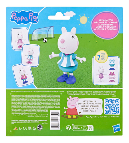 Muñeca De Suzy Sheep Con 6 Accesorios De Moda 3 Años Peppa P