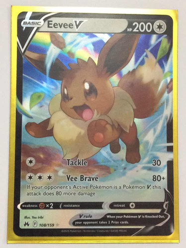 Pokémon Tcg Eevee V 108/159 Full Art