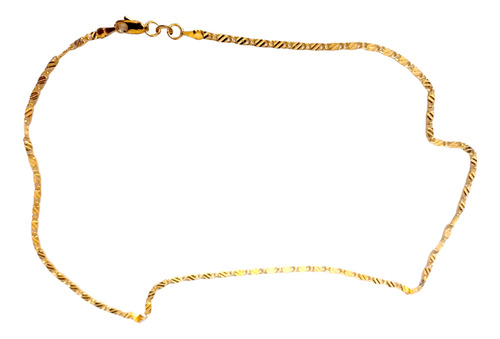 Cadena 46cm Chapada En Oro De 18k