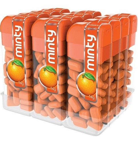 Pastilha Mini Minty Laranja 12un X 14gr | Docile