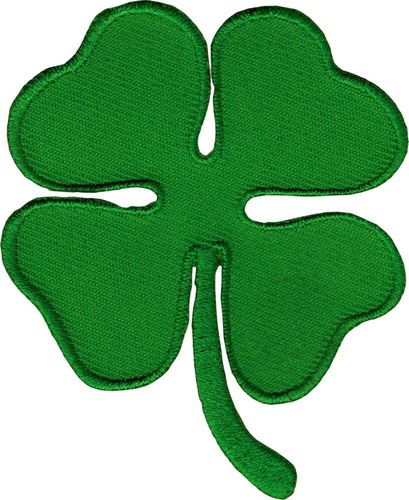 Trebol 4 Leaf Clover Irland Verde St Patrick Hierro Applique