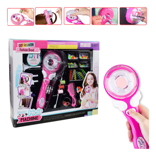 Conjunto De Trançar Cabelo Infantil Máquina Eletrica