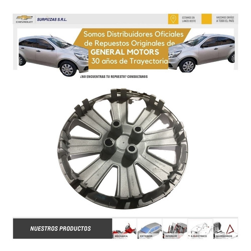 Imagen 5 de 8 de Taza Rueda Chapa Chevrolet Agile 2010/ R15 8 Rayos Original