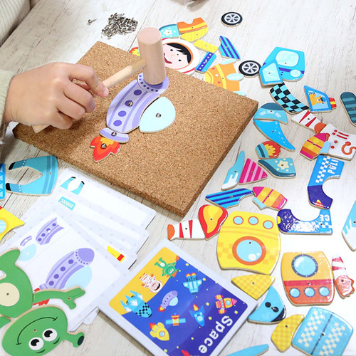 (t) Juego Interactivo De Uñas Con Martillo De Madera, Rompec