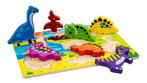  Puzzle Rompecabezas Infantil De Madera Encastre Tooky Toy 