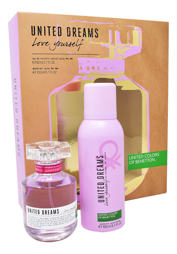 Set Benetton Love Yourself 2pz 80ml Edt Spray