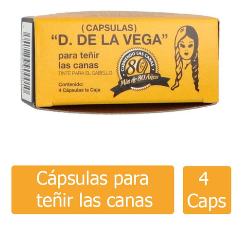 D De La Vega Caja Con 4 Cápsulas Para Teñir Las Canas