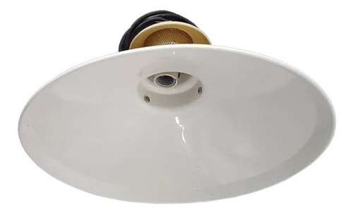 Imagen 2 de 10 de Colgante Campana 35 Cm Diametro Marfil Con Detalles Dorado