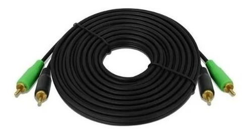 Cabo Rca 5m 4mm Preto 4 Macho Duplo Tech One Svart