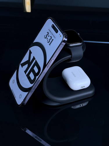 Base Cargador Inalámbrico 3en1 Hasta 22w Magnético Kbod W14