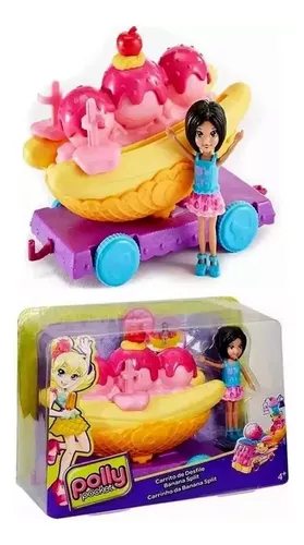 Mini Boneca - Polly Pocket - Polly com Veículo - Carro de