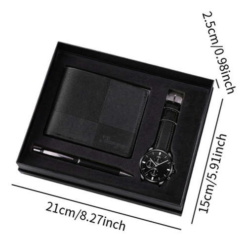 Nuevo Elegante Kit De Regalo For Hombre Con Reloj Tipo