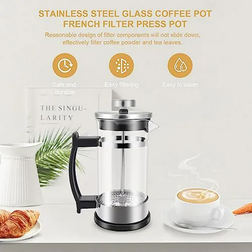 Cafetera De Acero Inoxidable Con Filtro Francés Para Té