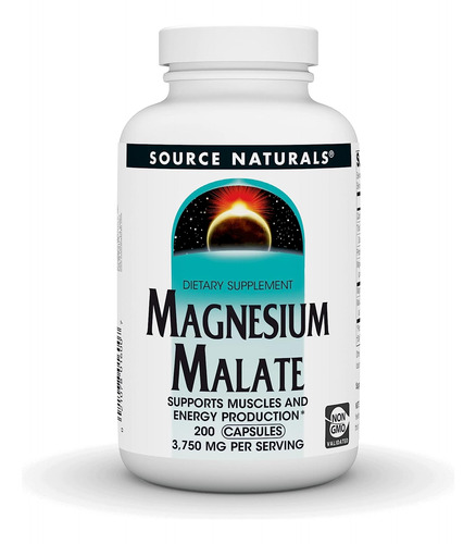 Malato De Magnesio 3750 Mg Funcion Nerviosa Energia 200 Cap