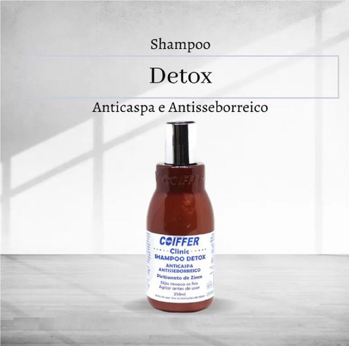 Kit 3 Shampoo Detox Anti Caspa Anti-seborreico 250g Coiffer