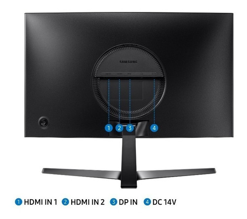 Monitor Samsung Gamer Curvo 24 Rg50 144hz Amd Freesync Color Negro