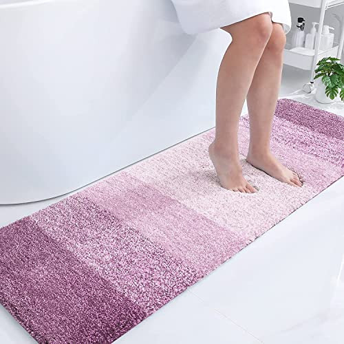 Alfombra Baño Olany De Microfibra Shaggy 150x51 - Purpura