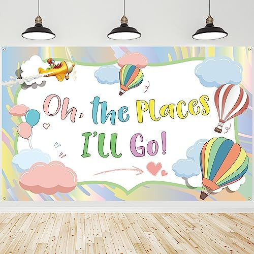 Roetyce Oh The Places I'll Go Banner, Coloridas Decoraciones