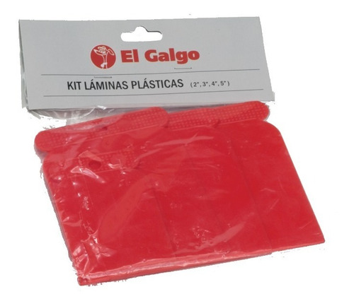 Kit Laminas Plásticas Para Masillar 2, 3, 4, 5 PuLG El Galgo