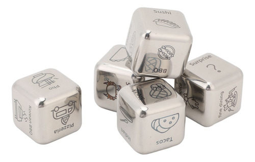 Food Decision Dice For Date Night, 5 Unidades, 30 Padrões Em