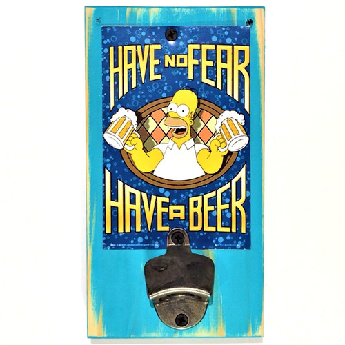 Destapador Abridor De Pared Chapa Vintage Homero Cerveza