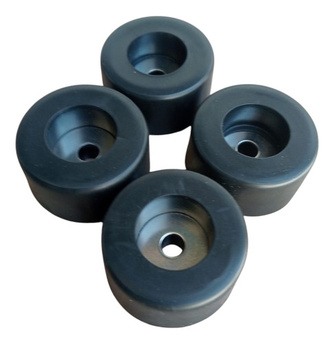 24 Bases Gomas Tacon De Platico Para Bafle Bocina Negro