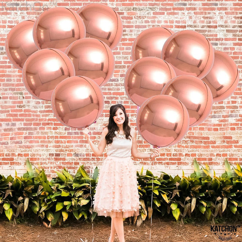 Globos Orbz Esfera Mayoreo 100piezas 22pLG Rose Gold