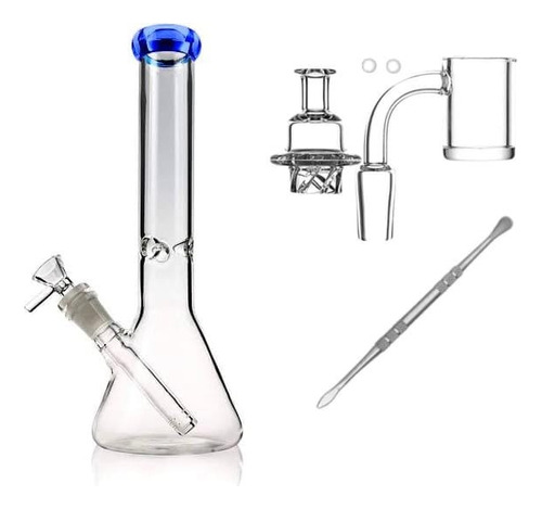 Combo Bong Matraz Grueso Atrapahielo Banger Tapa Dab Bowl