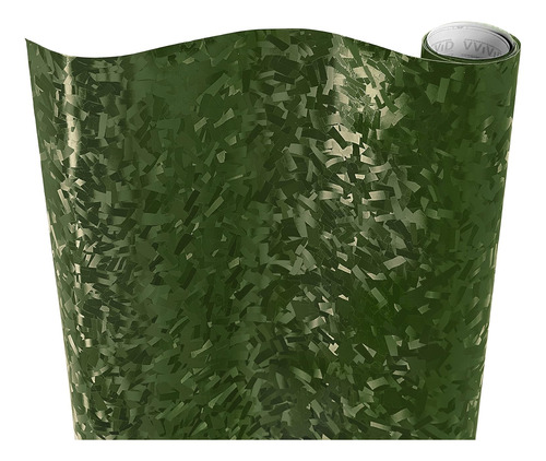 Rollo De Vinilo De Carbono Compuesto Forjado 45x150cm Verde