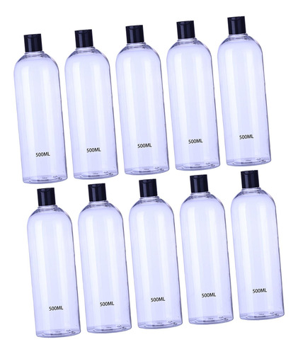 10 Piezas Botellas Vacías Botella De Champú Loción 500ml