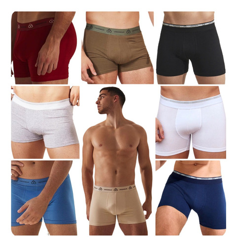 Pack X3 Boxer G3 Calzoncillo Hombre Algodon Y Lycra A. 3200