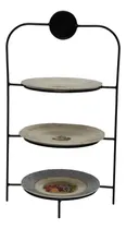 Comprar Posa Platos Artesanal En Hierro Para 3 Platos Color Oxido