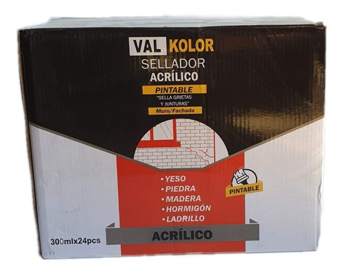 Caja De Silicona Pintable Val Kolor De 300ml 24 Unidades