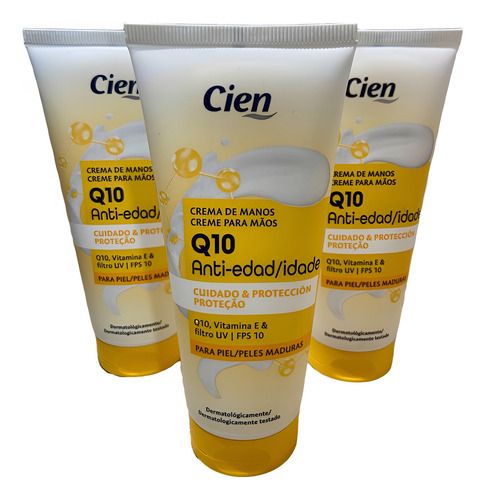 Crema De Manos Q10 Anti-edad Vitamina E Filtro Uv Fps10
