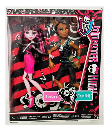 Monster High Draculaura & Clawd Wolf Originales