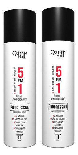 2 Ativos Escova 5 Em 1 Semi Definitiva 2x1 Litro Qatar Hair