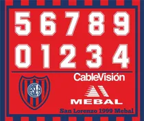 Comprar Vectores, Numeros. Camisetas San Lorenzo 1999 Mebal.