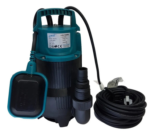 Bomba Sumergible Leo Desagote Agua Sucia Cloacal 1 Hp 750w 