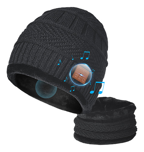 Sombrero+auriculares Con Música Bluetooth+bufanda Para El Cu