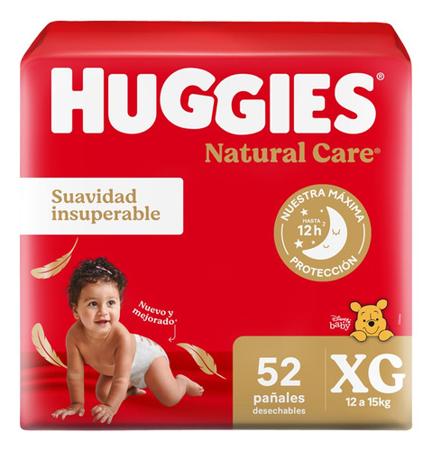 Pañales Huggies Supreme Care Cuidado Superior Xg X 52 Uni